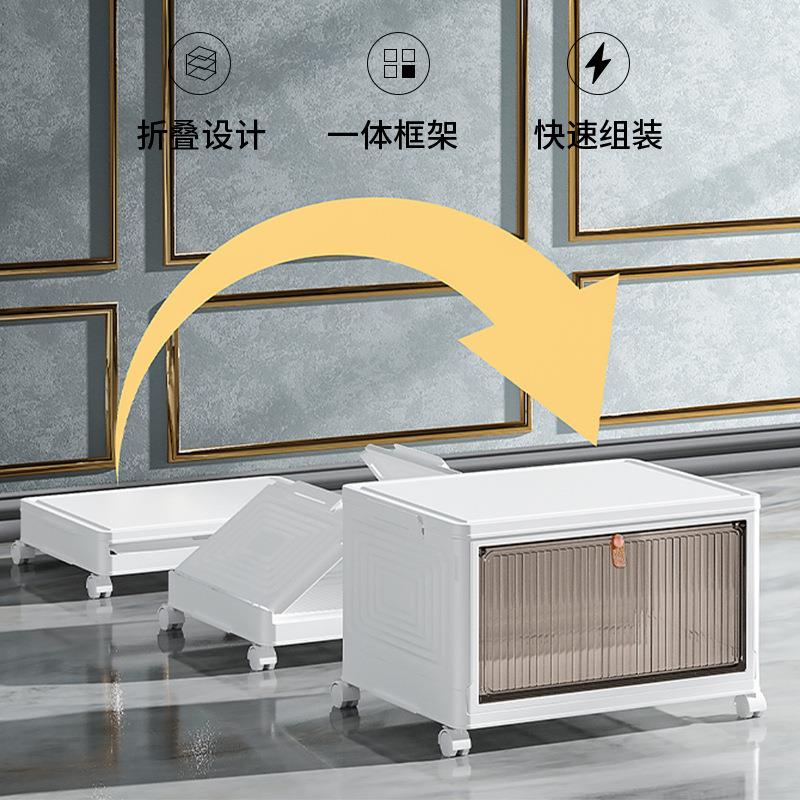 新款直销透明鞋盒折叠鞋盒收纳盒免安装神器鞋架防尘宿舍拼装塑料