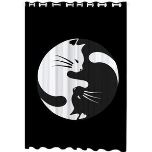 门帘加厚布猫咪定制全卡通隔帘 卧室窗帘卫生间印花遮光可客厅新品