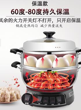 郭老大304不GLD-32锈饭钢电热锅多功能家用煮电菜锅蒸一体锅炒插