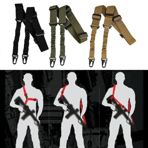 Tactical Two Points Sling Shoulder Strap Army Durable Nylon