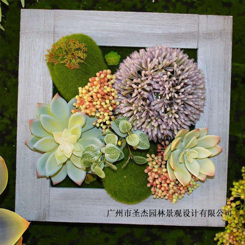 仿真多肉植物墙室内外网红植物装饰客厅人造绿植墙厂家可来图设计