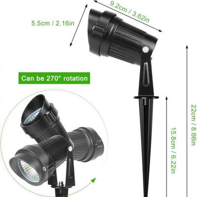 DC/AC12V24V低压照树灯5WCOB斜口户外led防水射树灯插地灯