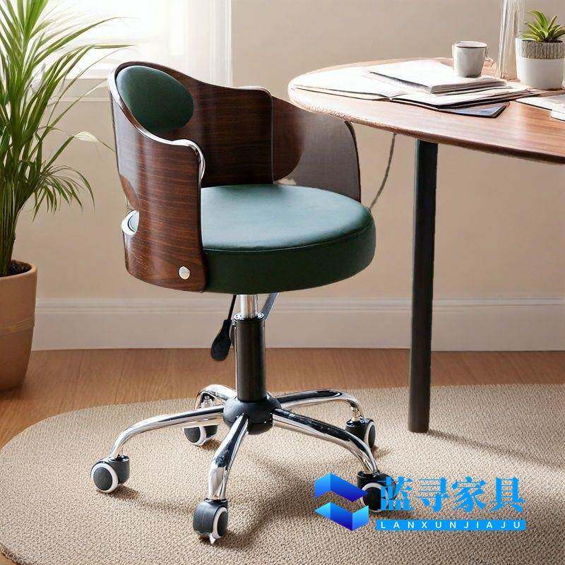 轻奢高级吧台椅学习办公电脑椅可旋转滑轮万向轮升降椅子久坐舒适