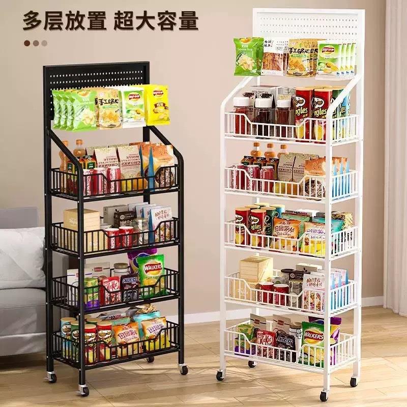 拉车套罩零食置物架网红小食品饮料超市移动货架便利店收银台多层