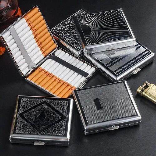 1pc Double-open Metal Cigars Cigarettes Cases for about 20