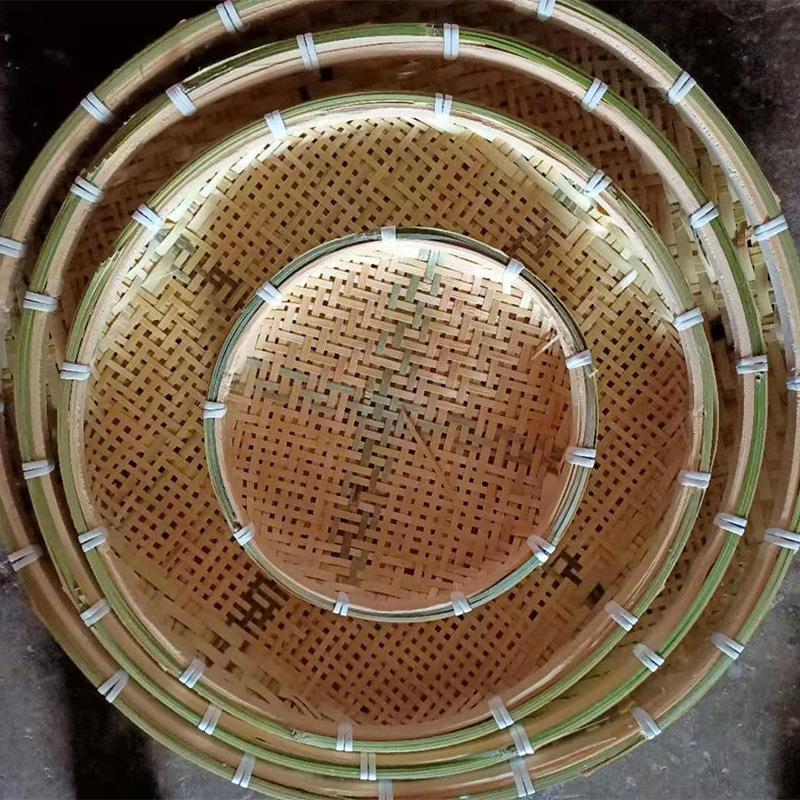 竹编水果竹篮竹制工艺品厂家现货套装家用收纳野生竹竹子竹木