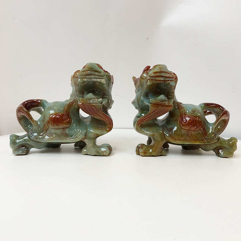 钰程本命年玉器 15CM岫玉龙龟摆件转头长寿龟家居办公财位吉祥
