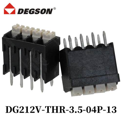 DEGSON高松弹簧按钮PCB接线端子直针DG212V-THR-3.5/5.0-13-00AH