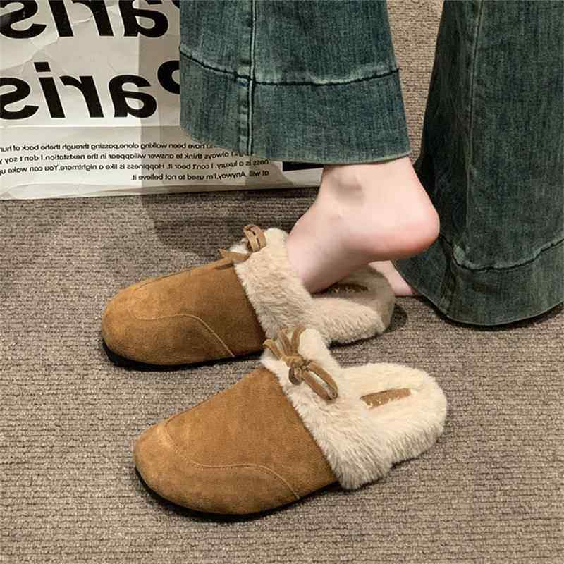 春季毛毛拖鞋勃肯鞋女外穿加绒包头半拖鞋2026新款平底博肯0116z,女鞋,勃肯鞋/软木鞋,淘宝优惠券,粉丝福利购,淘宝优惠卷