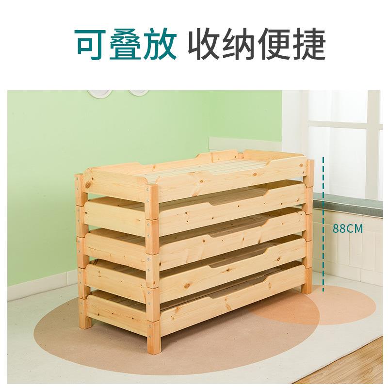 幼儿园叠叠床幼稚园午床儿小童床单床人床实木睡实木制松xyxy-06