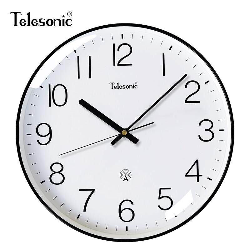 TELESONIC/天王星电波钟 钟客厅静音时尚挂表家用创意北欧挂钟挂