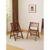 风格 实木榆椅阳台茶几椅靠背椅家居休闲户外折叠式 餐椅民宿新中式