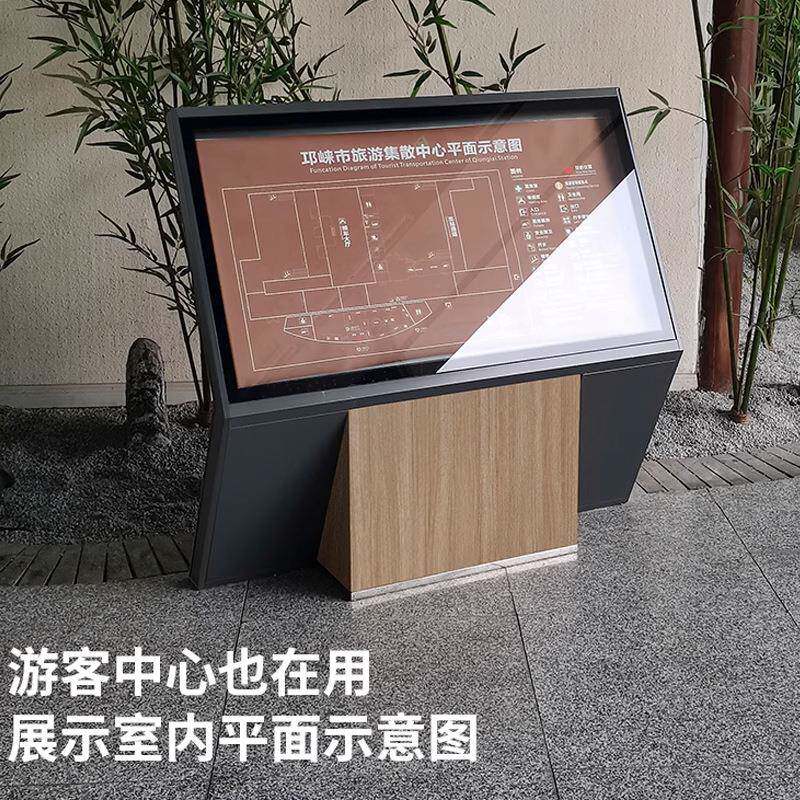 户外导视HZN牌落地立楼引层索牌防水斜式导向牌商场酒店广告器面