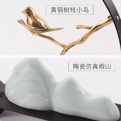 创意代铁KL0619A艺瓷假山摆陶件现室新中式餐厅书架玄关样板间内