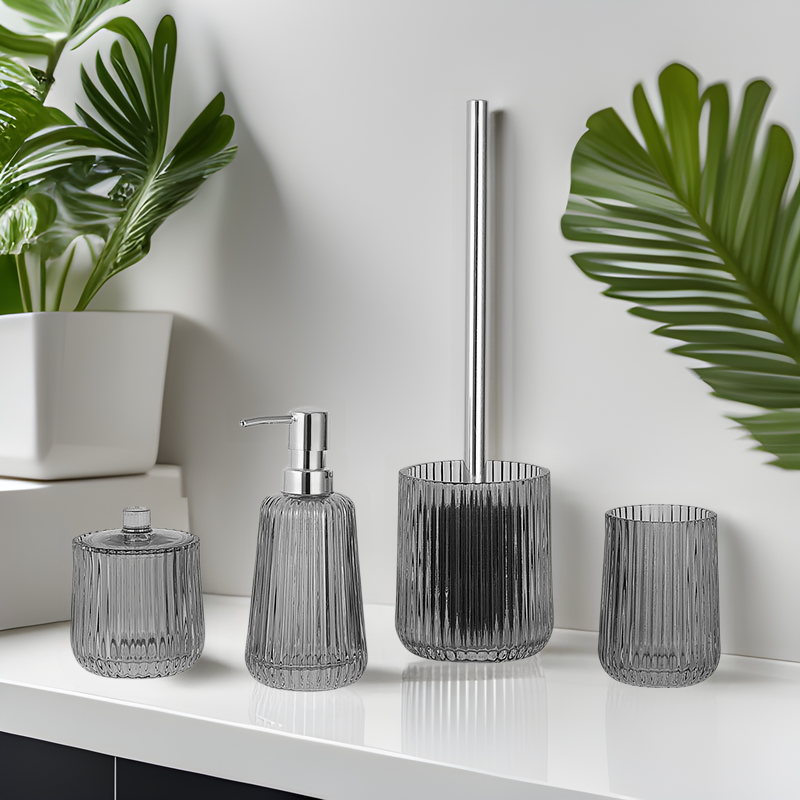 洗漱洗手马桶刷卫生间棉花家居玻璃口杯分装瓶罐组合漱口卫浴用品