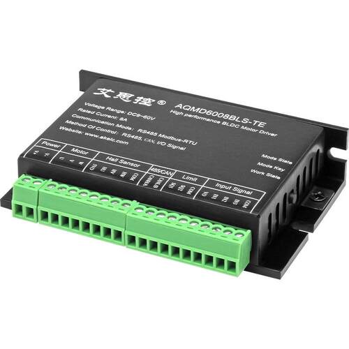 艾思控AQMD6008BLS-TE2 480W直流无刷电机驱动器 电流速度PID控制