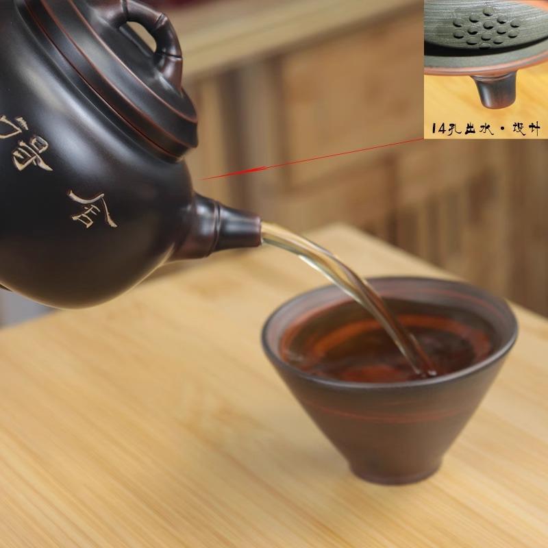 钦州坭陶竹壶节大容量纯手工兴泡茶家用茶具非无品牌/壶宜兴紫砂