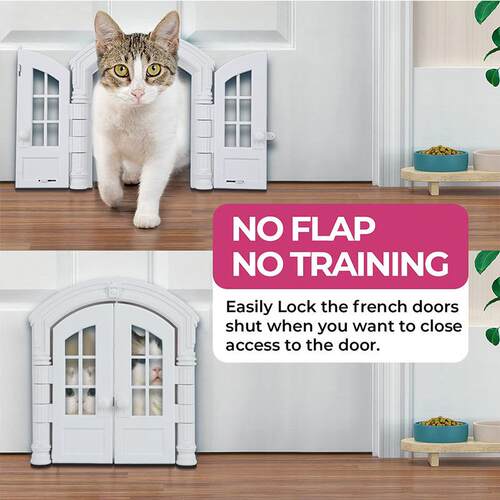 跨境货源 新款猫犬舍猫门狗洞 无翻盖门挡宠物门 French cat door