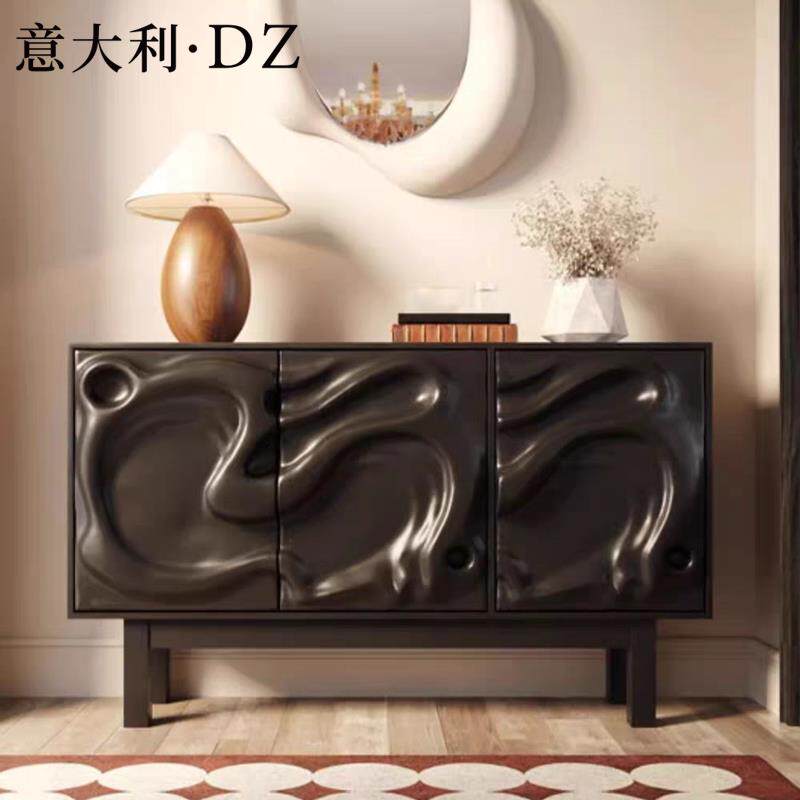 意大利个性创意餐柜收纳柜入户进门玄关柜艺术烤漆收纳柜定制