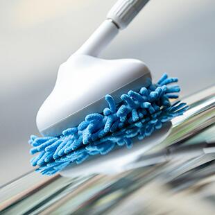 无线电动洗车拖把伸缩车用汽车洗车刷子软毛弯杆省力刷车机器礼品