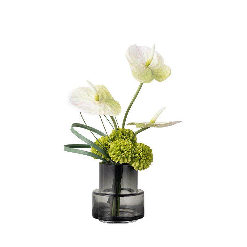 级感整体花艺现轻奢轻奢玻璃花档浴室洗手台装饰品