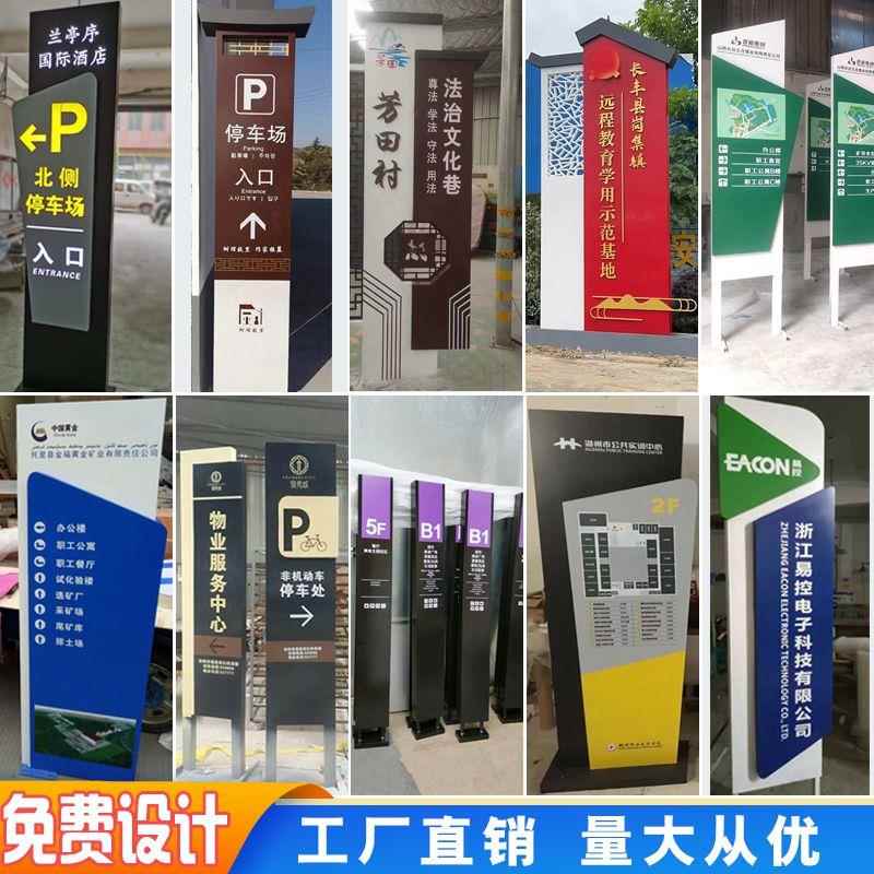 户外立式导向牌乡村标识停车场指示牌商场公园景区道路导视牌定制