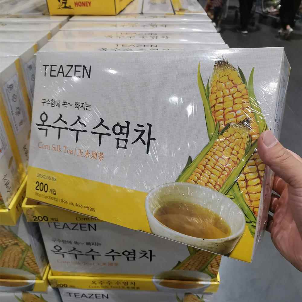 韩国进口TEAZEN玉米须茶1.5g*200包 茶包袋泡茶 Costco代购