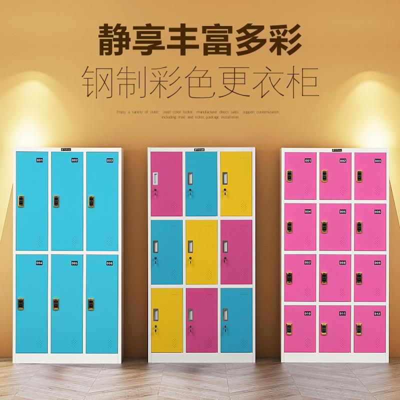 更间衣柜JSJ-CG-4彩色铁皮柜车门柜员工柜储物柜多衣柜存包浴室换