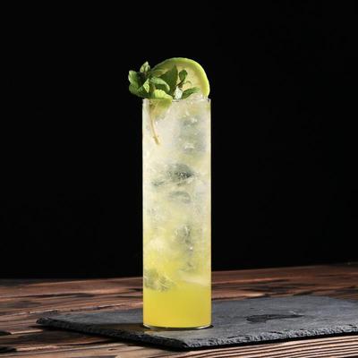 直筒柯林杯耐热玻璃杯网红餐厅长饮杯鸡尾酒杯果汁杯子加长水杯