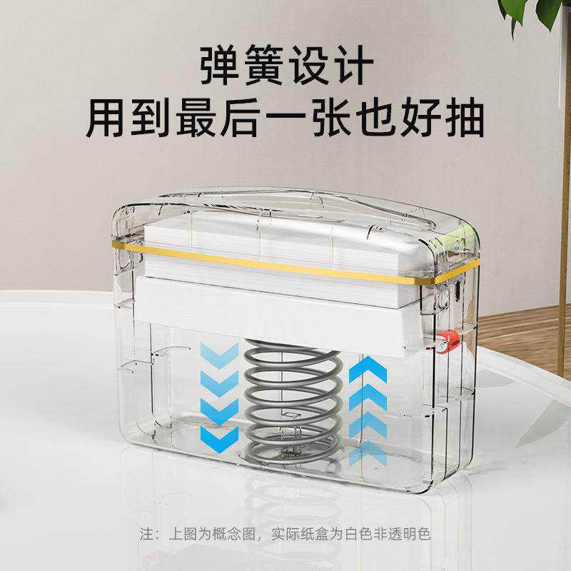 奥力奇台面擦手纸盒吸盘式厨房吸油纸盒立式桌面弹簧N折Z折抽纸盒