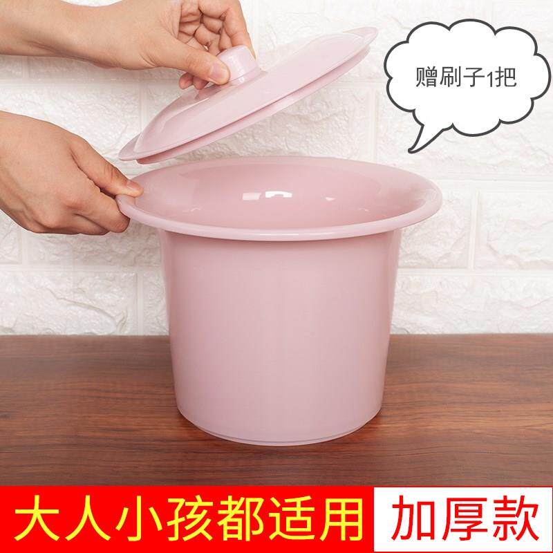 大号钢化熟胶加厚塑料痰盂老式无盖红蓝色尿桶尿壶坐便器尿盆马桶