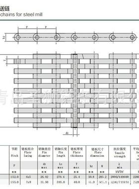 热销钢厂用输送链条P500P650P750P600耐高温高强度传动链条