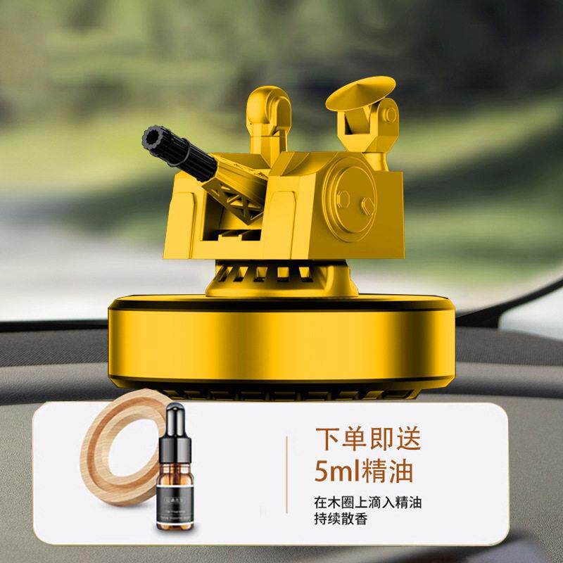 车载摆件防空炮新款太阳能1130近防炮汽车香水香薰车都装饰品