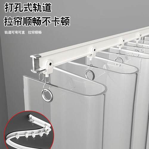 空调透明门滑帘防冷气可推89947646拉折帘叠隔断隔热挡风店铺用商