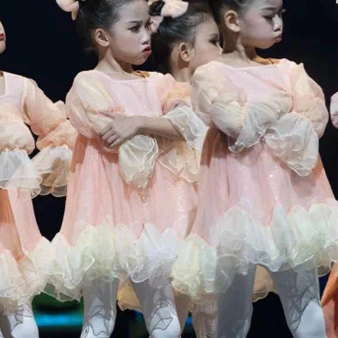 六一儿童演出服幼儿园舞蹈服连衣裙纱裙女童可爱娃娃公主裙表演服
