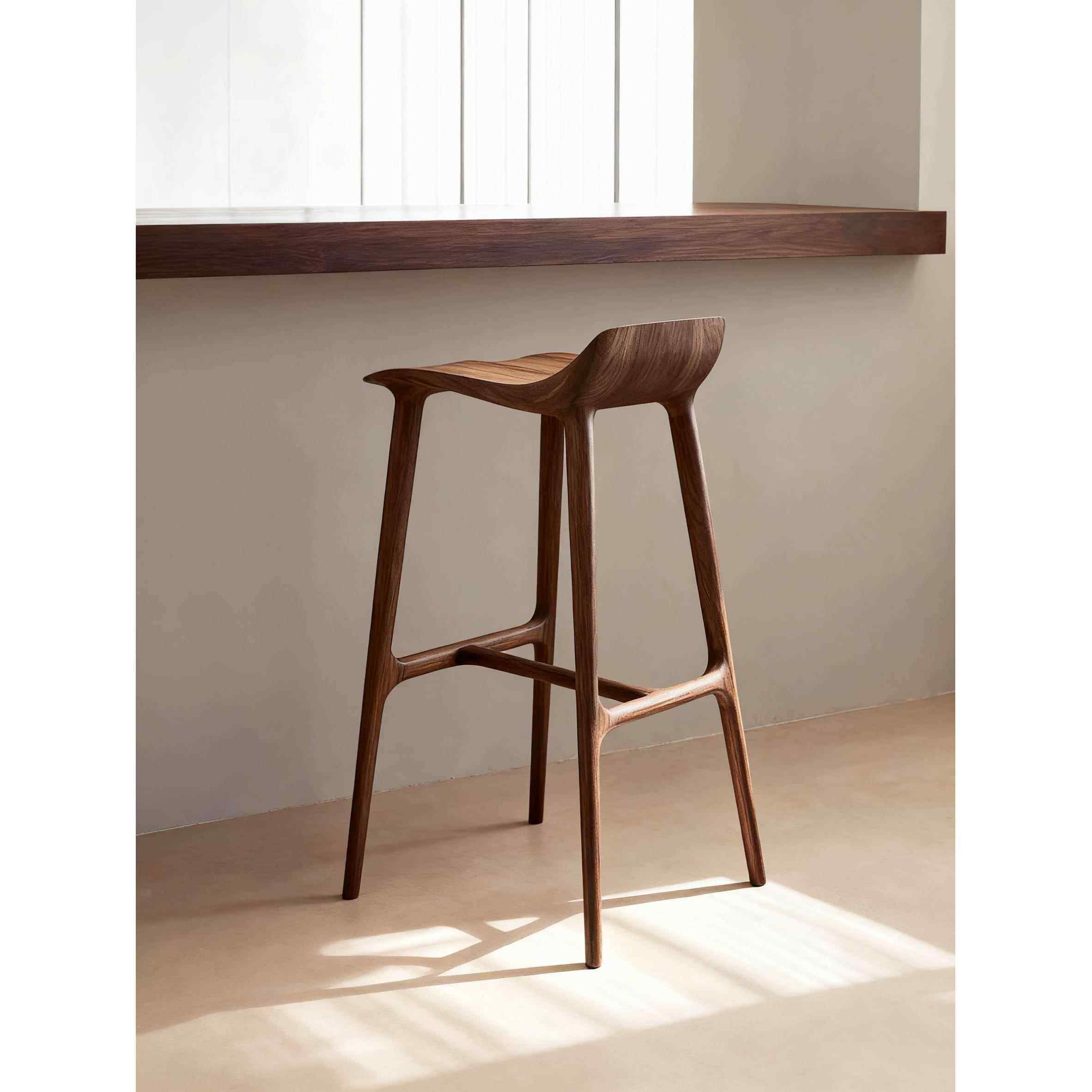 北美黑胡桃木吧台椅岛台高脚凳子全实木咖啡厅吧台凳吧椅休闲椅,住宅家具,家用高脚椅,淘宝优惠券,粉丝福利购,淘宝优惠卷