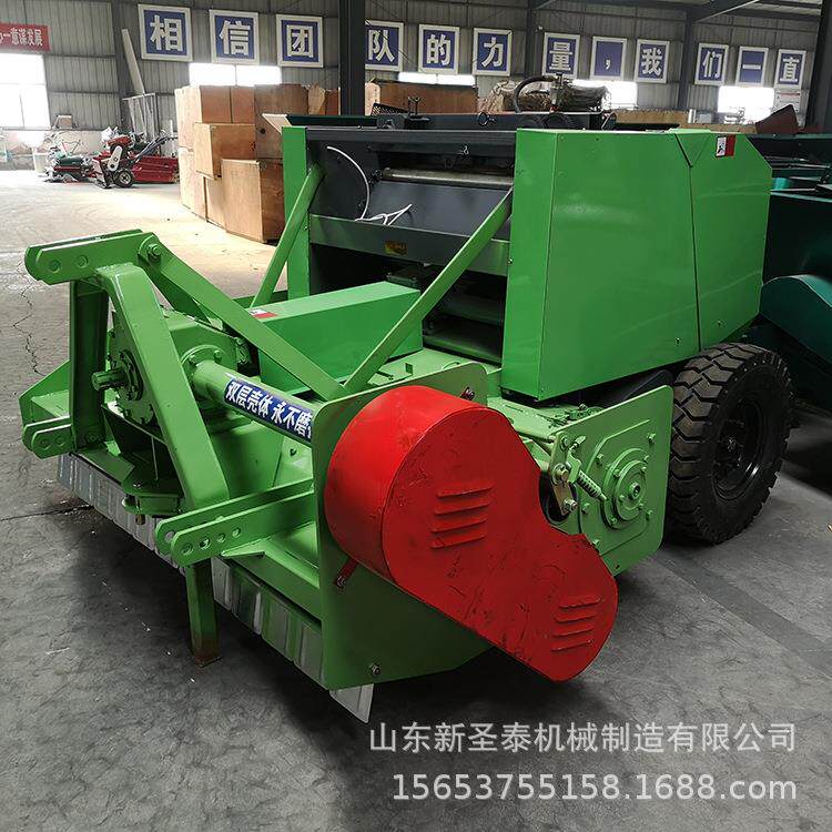广西青贮圆捆打捆机拖拉机悬挂式秸秆青贮粉碎收获打捆机