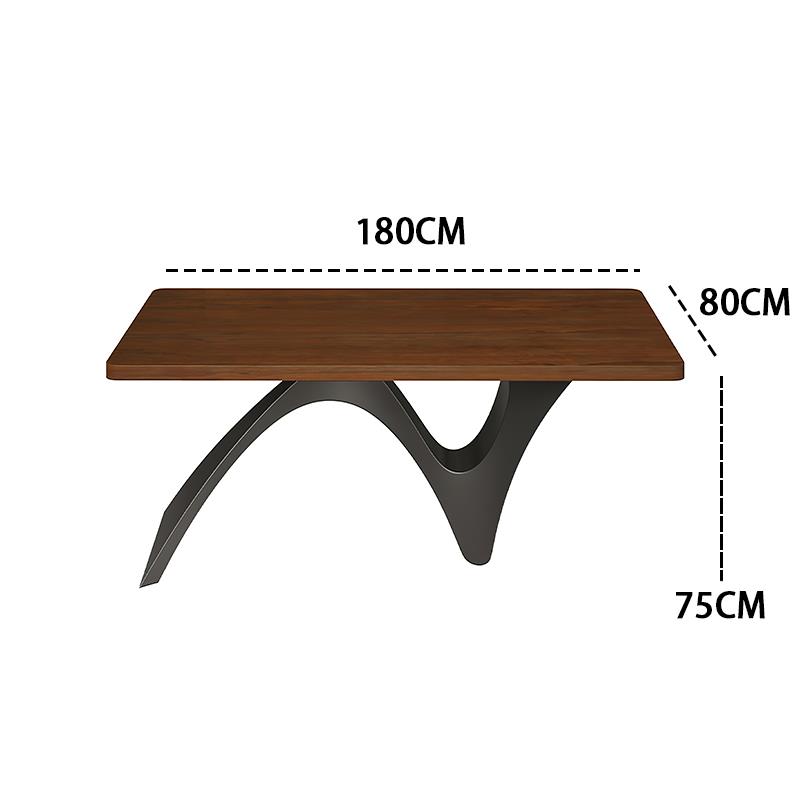 正品黑胡桃实木餐桌长法覆式古方形家两庭小公寓餐桌客厅书桌茶几
