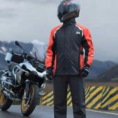 男全身防暴雨机车防风防水骑行服雨服 两件式 机车雨衣雨裤 套装