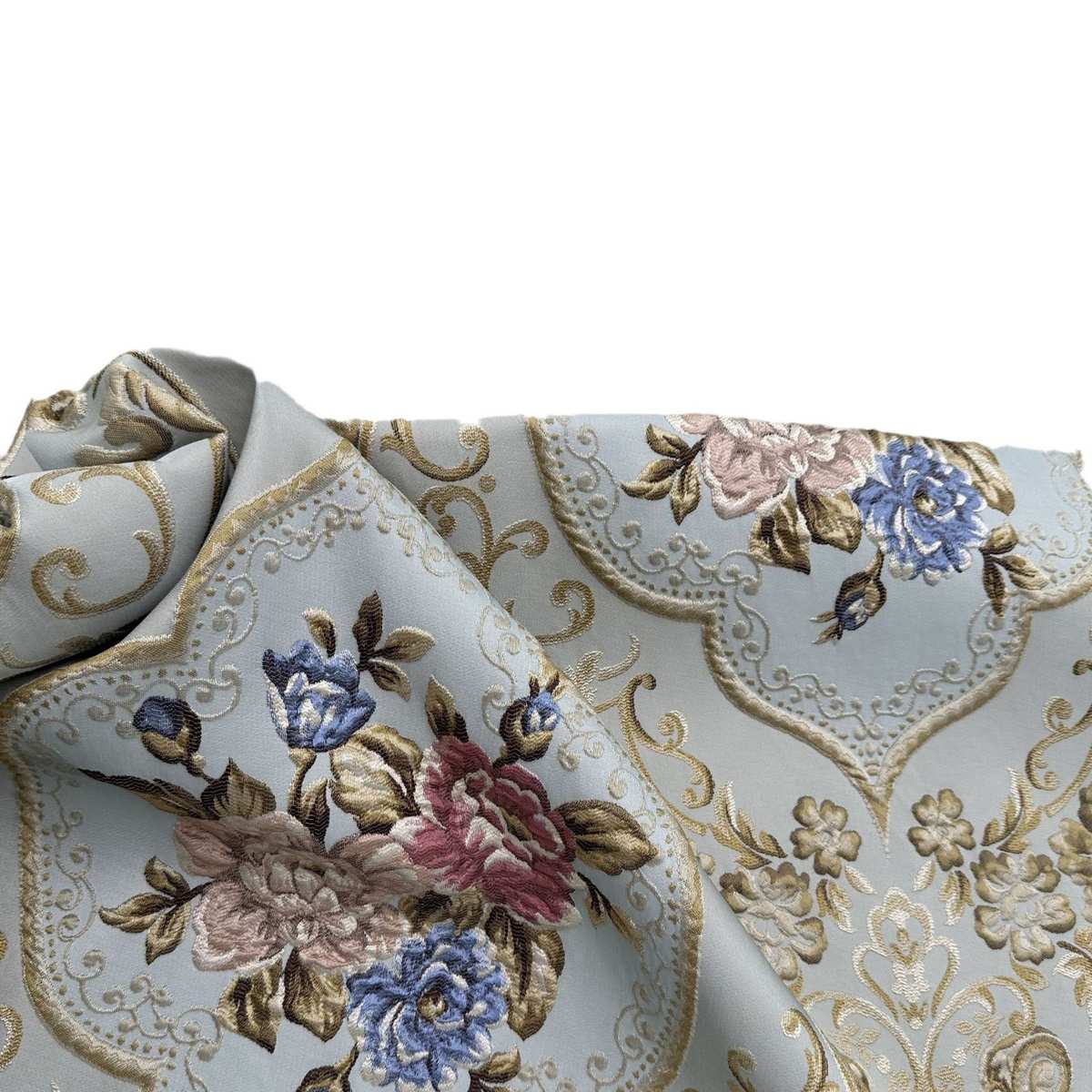 窗帘 大抱色织幅提花门坐垫厂家面料欧式140沙发现货供应布花枕