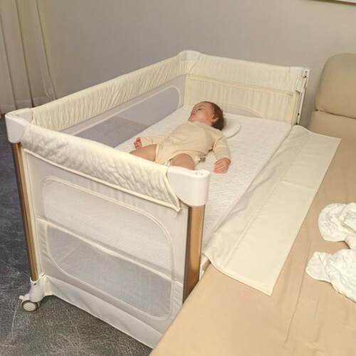 卡曼婴儿床可移动折叠无缝拼接大床多功能摇篮床便携新生bb宝宝&Z