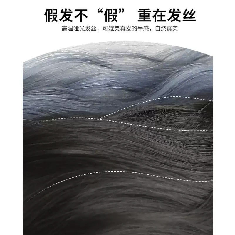 泡泡辫双马尾假发女网红彩色挑染灯笼拳击辫新中式麻长辫子发饰