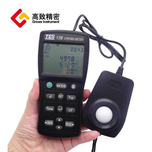 泰仕TES-136色温照度仪 色度计 色温色度仪 照度计TES136