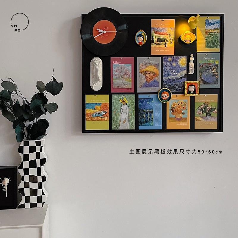 yopo创意中古风小众艺术梵高装饰画金属磁吸黑板留言板电表箱遮挡