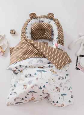 儿便新携式婴床床WAU围床垫折叠中床可拆洗宝宝床生儿旅行床床