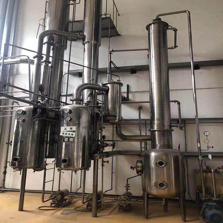 销售二手九成新不锈钢薄膜蒸发器三效四体蒸发器30吨废水蒸发器