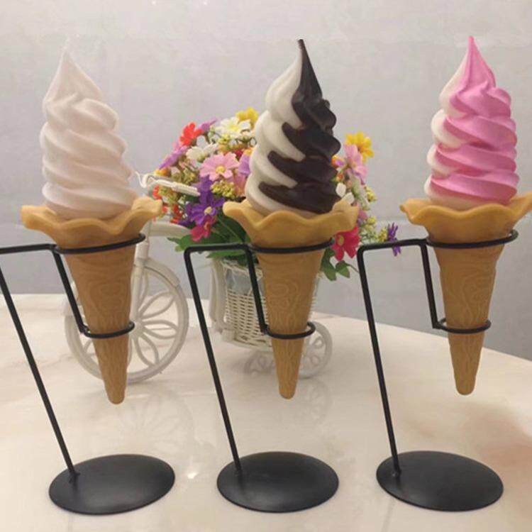 铁艺冰淇淋架甜筒蛋筒圣代脆皮展示架餐厅冷饮店展示装饰收纳摆件