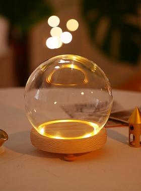 玻璃罩防尘罩永生圆球装饰摆件