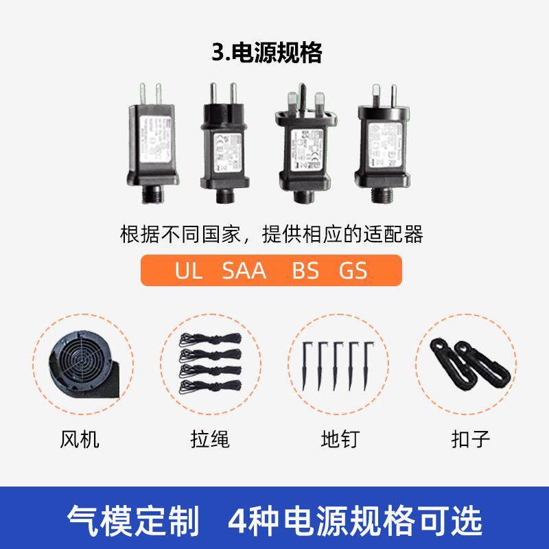 圣节气模鬼拱门充UIW气0户外庭院装饰品21t涤纶le灯d发光气万模定