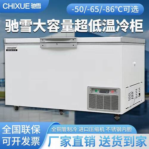 驰雪超低温冰柜海鲜冷冻工业实验效急速冻冰箱超大容量冷柜厂家